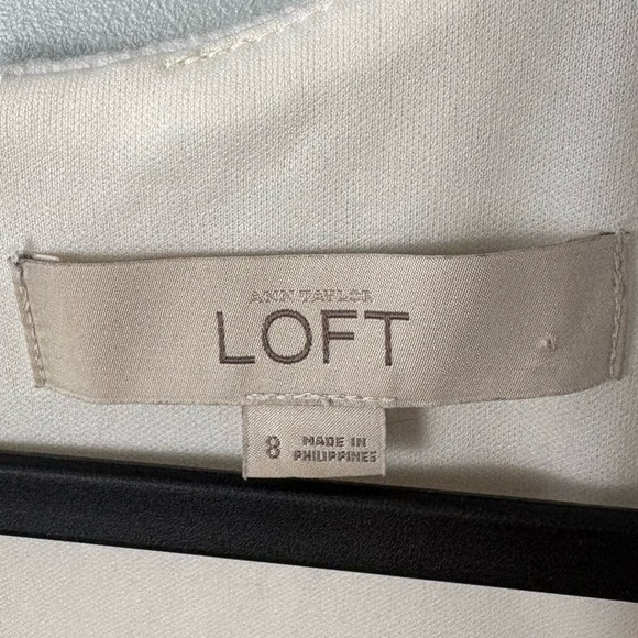 Anne Taylor Loft Black and White Dress with Gray Sleeves - Picture 6 of 8